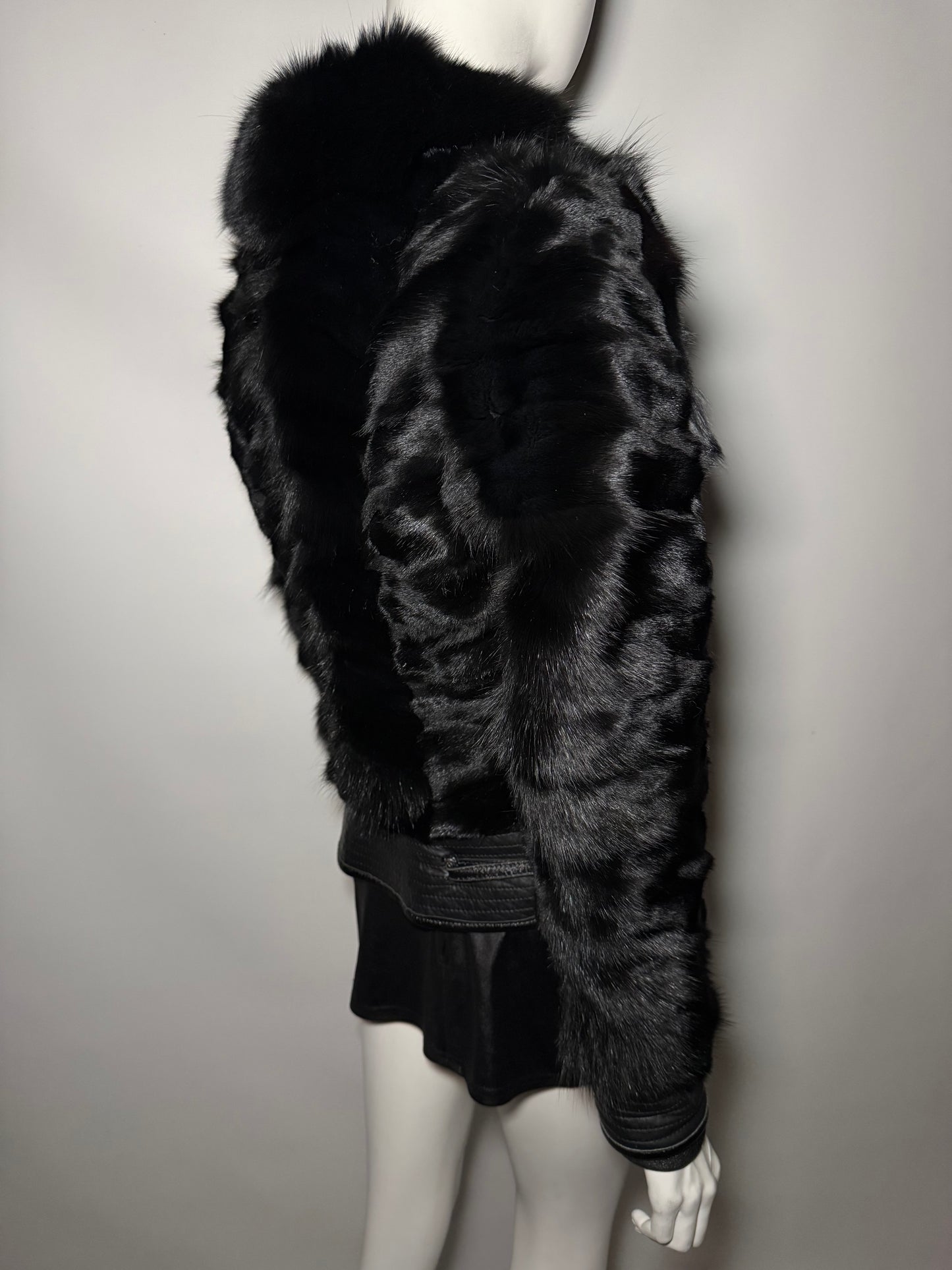 Vintage leather jacket with real fur – TWINKLING GLOBAL
