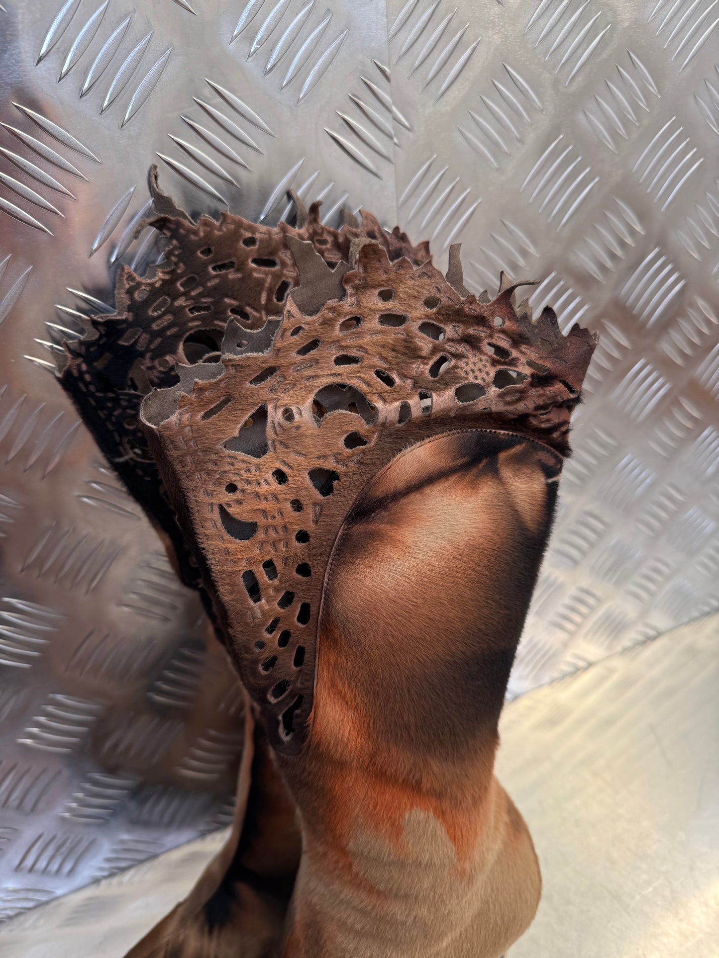 Vintage Italian pony-hair leather boots Twinkling Global