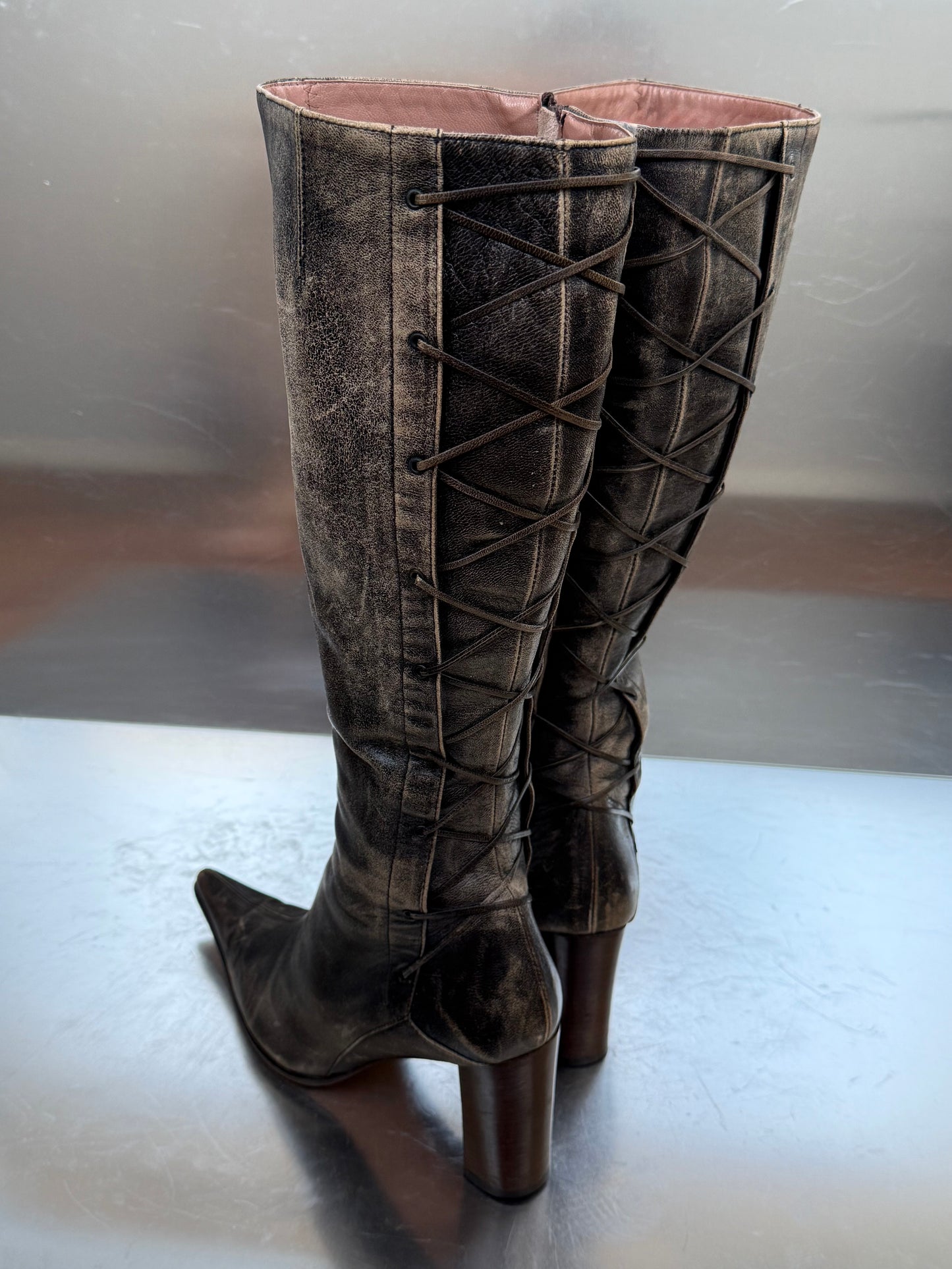 Vintage Leather Boots Kallisté Twinkling Global