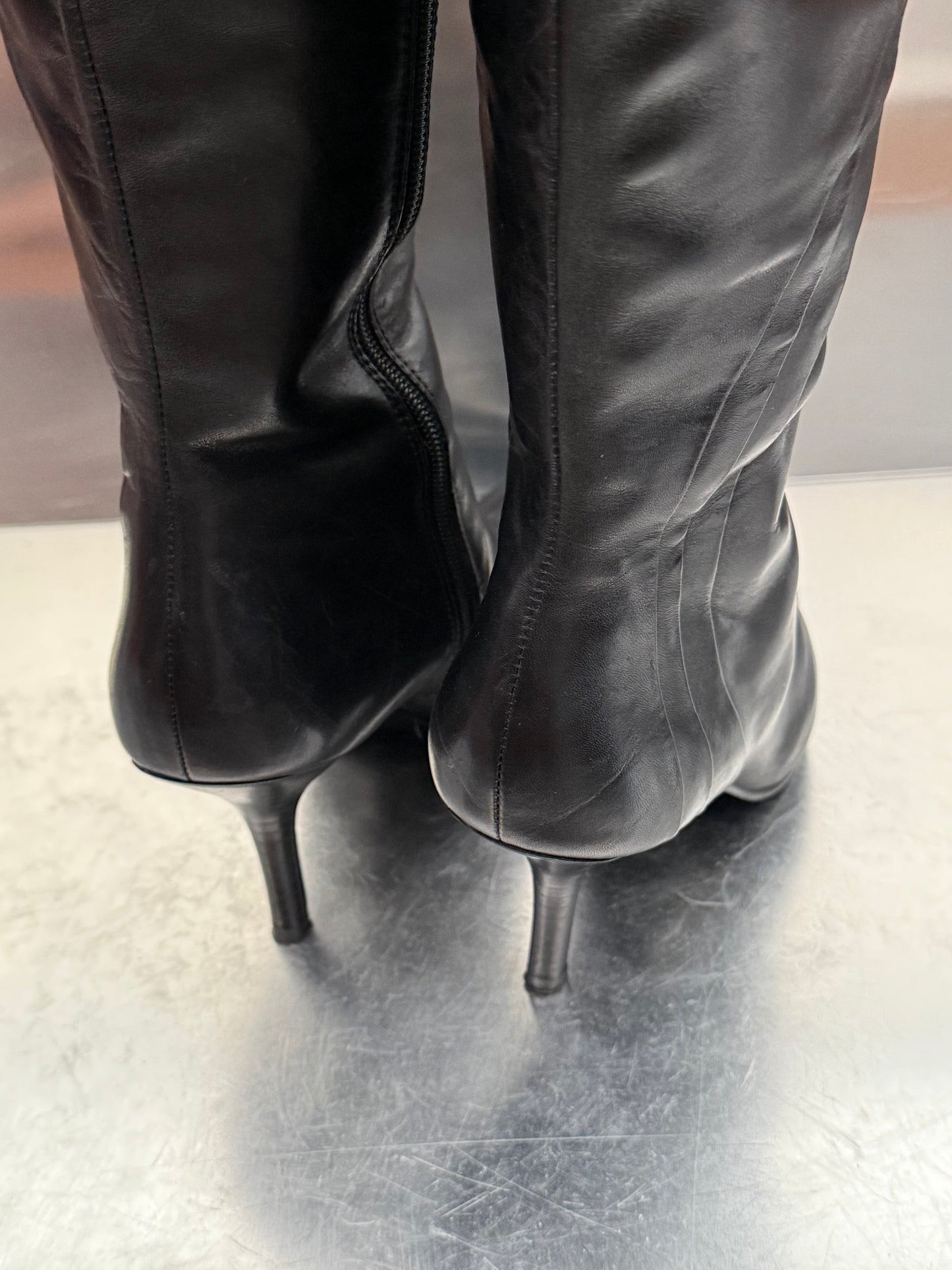 Vintage Black Leather Boots 5th Avenue Twinkling Global