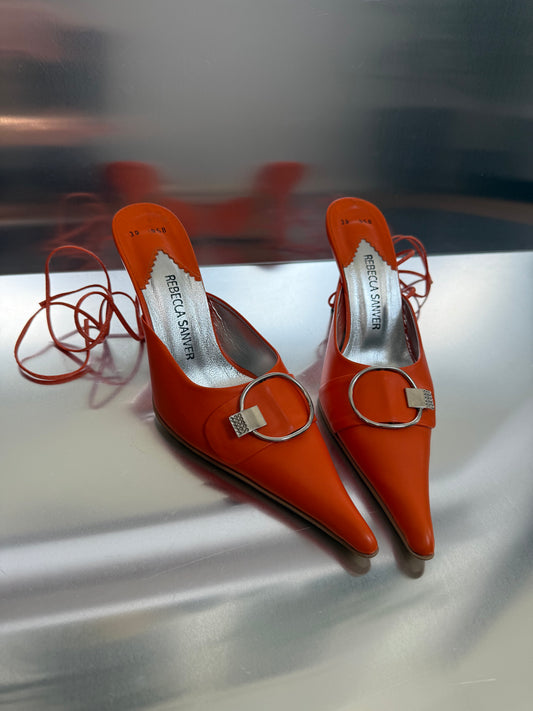 Vintage kitten heel mule - TWINKLING GLOBAL