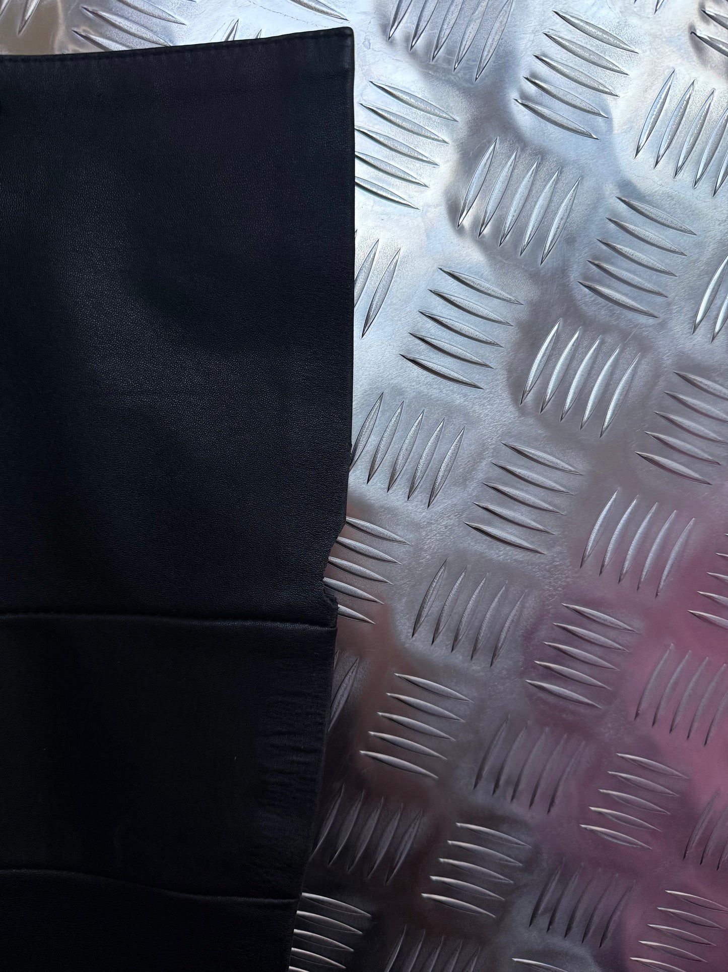 Vintage leather long coat with removable fur collar Twinkling Global